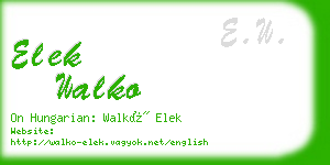 elek walko business card